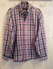 Chemise coton rose à carreaux coupe droite T38 Gil d'Auray  (4208038)