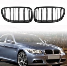 Grille Calandre Noir Brillant pour BMW SERIE 3 E90 E91 LCI Double Lame 09-11