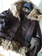 CR splendide veste Manteau Hiver CUIR Mouton agneau Toscane 40 FR État Neuf