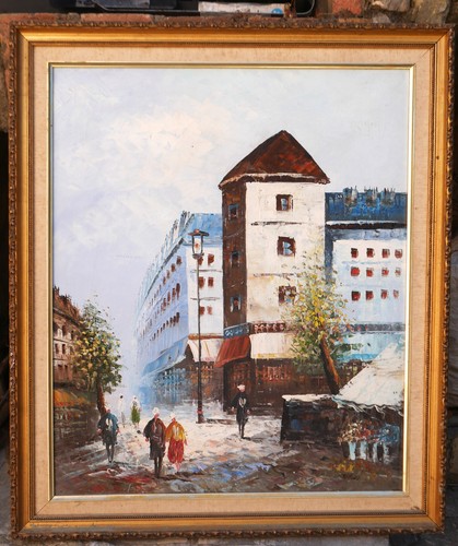 Grand tableau signé story - tableau,