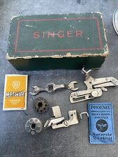 Ancienne Boîte Carton Singer Couture Machine A Coudre Accessoires Pièces 