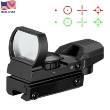 Lunette Holographique Red Dot Point rouge vert  4 Réticules Lumineux Rail 11/20