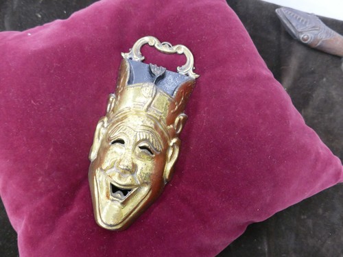 Masque applique bronze - masque, d'applique