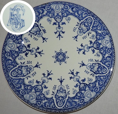 Gien fin xixème assiette - gien, :