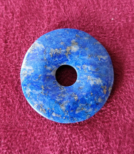 Pendentif cercle pierre lapis - cercle,
