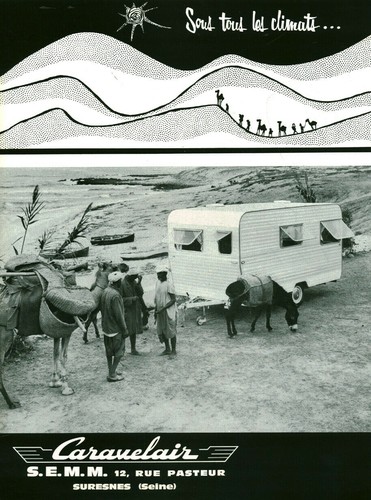 Publicité ancienne caravane