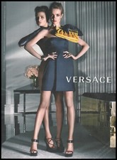 High Heels Versace Magazine Print Ad Women Fashion Long Legs shoes 2008-1pg