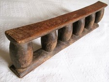 Appui nuque africain bois Zulu Afrique du Sud 46 cm 