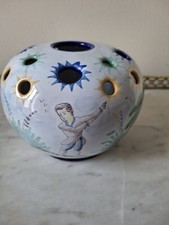 VASE /PIQUE-FLEURS faience de