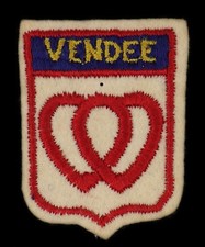 Ecusson brodé (patch／embroidered crest) Vendée - 4,7 x 4 cms