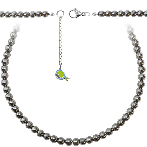 Collier hématite perles - hématite,