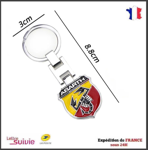 Porte clé abarth métal - porte,