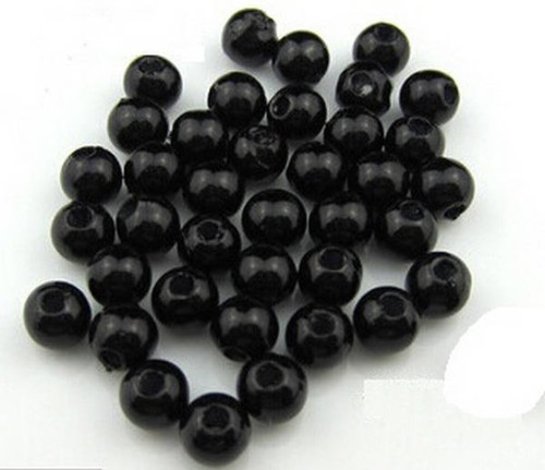 Perles 4mm noir imitation - 50,