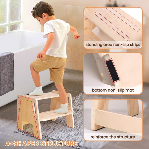 Tabouret marches bois - tabouret,