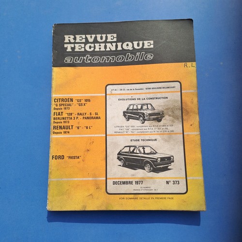 Revue technique automobile - revue, rta