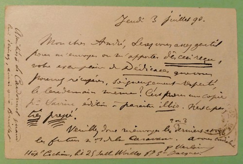 Paul verlaine carte lettre - paul,