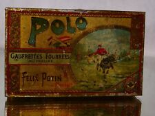 Félix Potin Boîte biscuits vide POLO  gaufrettes fourrées 15,5 x 9,5 cm tôle