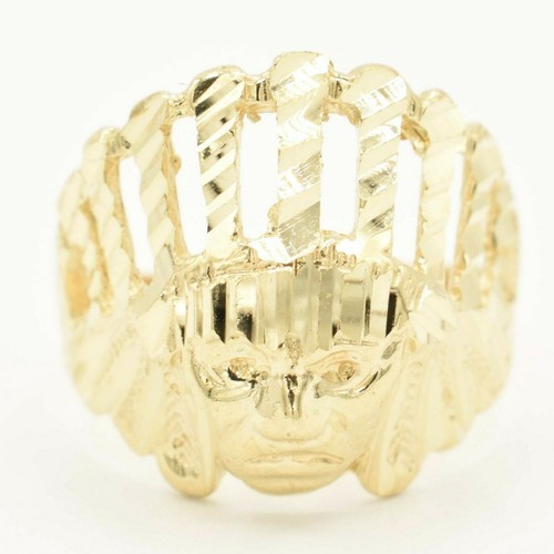 Bague tête indien texturée - d'indien,