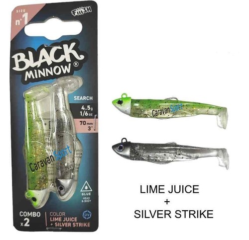 Fiiish black minnow double - minnow,