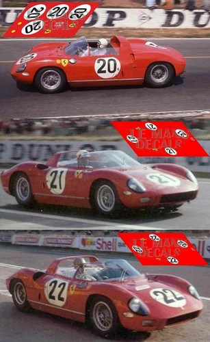 Décal ferrari 275 mans - p,