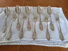 10 grands couverts style Louis XV orfèvrerie parisienne POP