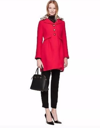 Nwt kate spade red wool - wool, coat