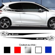 2 X BANDES FLEURS HIBISCUS