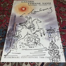 André HAMBOURG Affiche (1) EXPOSITION Galerie Étienne SASSI PARIS 1992 Rare !