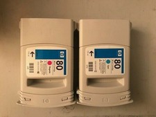 LOT DE 2 HP 80 CYAN/MAGENTA CARTOUCHE D'ENCRE series 1000 175ml designjet