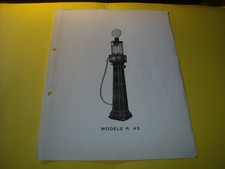 FEUILLET SIMPLE D EPOQUE POMPE A ESSENCE ASTER GEX R42 -- satam boutillon themis