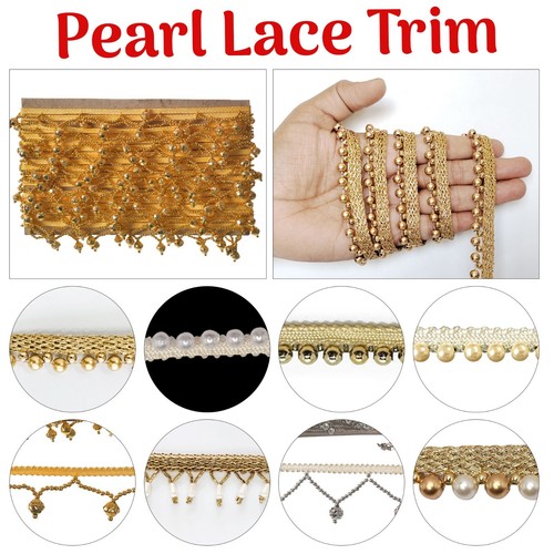 Ruban dentelle perlé avec - dentelle,