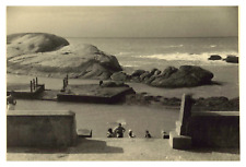 Inde, Cap Comorin, Bassin sacré au pied du temple du rivage, Tirage vintage, 194