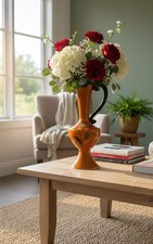 Vase Vintage en Grès Émaillé "Poët-Laval" – Modèle Isabelle, Poterie Artistique