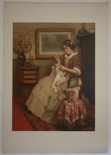 Brodeuse vers 1900 - vers,