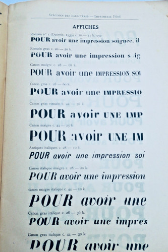Fonderie specimen des - fonderie,