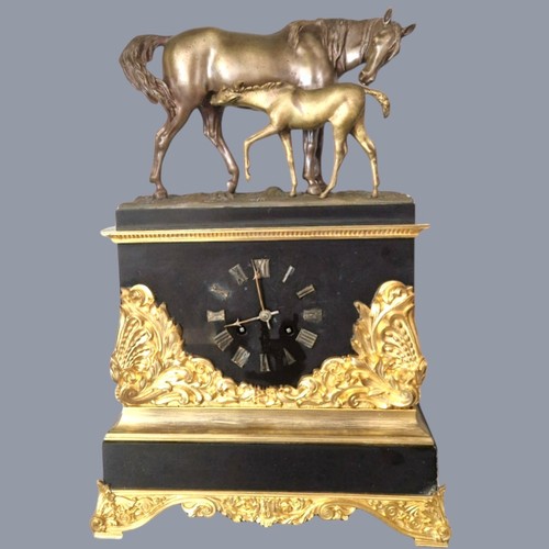 Pendule cheminée sculpture