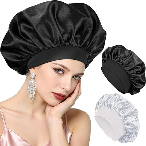 Bonnet satin cheveux nuit lot - satin,
