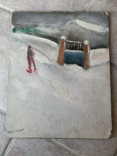 Ancienne huile sur panneau - ancienne,