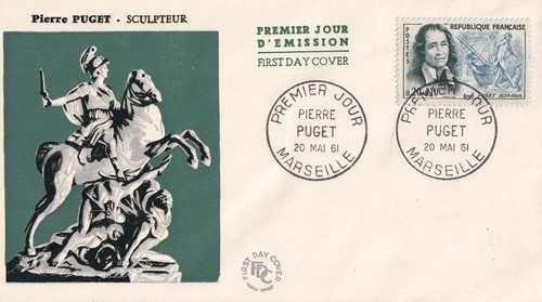 Enveloppe 1er jour timbre 1961 - enveloppe,