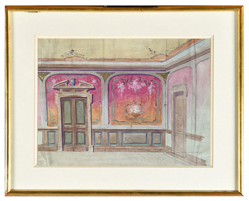 Ancienne gouache originale - gouache,