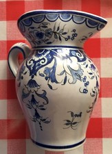 Pot à lait / vase ceramique ROUEN  decor peint main