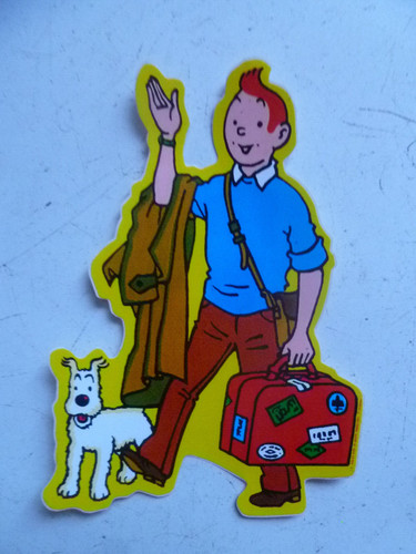Autocollant tintin valise - ,