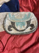 Très Beau Porte Monnaies Petit Sac À Main En Marqueterie De Perles Nacrées Nacre