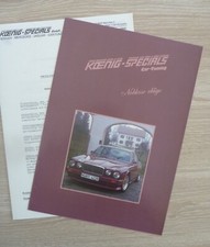 ? Brochure Auto KOENIG SPECIALS Tuning JAGUAR XJ 6 12 Prix Prospekt Sales