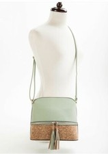 Cork Bottom Tassel Crossbody -