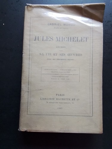 Jules michelet etudes - etudes, sa