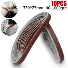 10pcs 25X330mm Sanding Belt 40