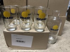  6 Verres Ricard + Une Carafe Cruche Ricard.