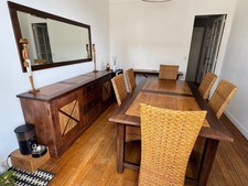 BAHUT DE SALLE A MANGER EN BOIS EXOTIQUE EXCELLENT ETAT