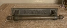 Ancienne poignée de porte avec plaque Entrée Boite aux lettres en bronze Laiton